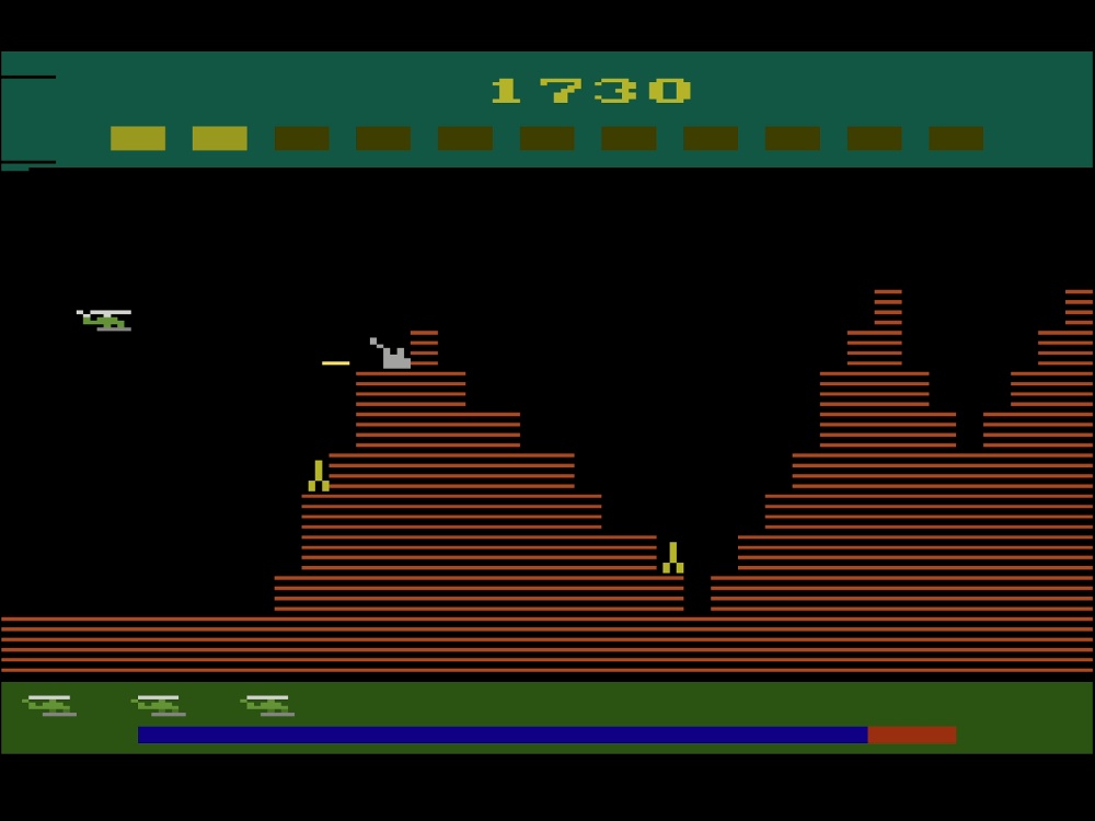 Gameplay of Super Cobra for Atari 2600